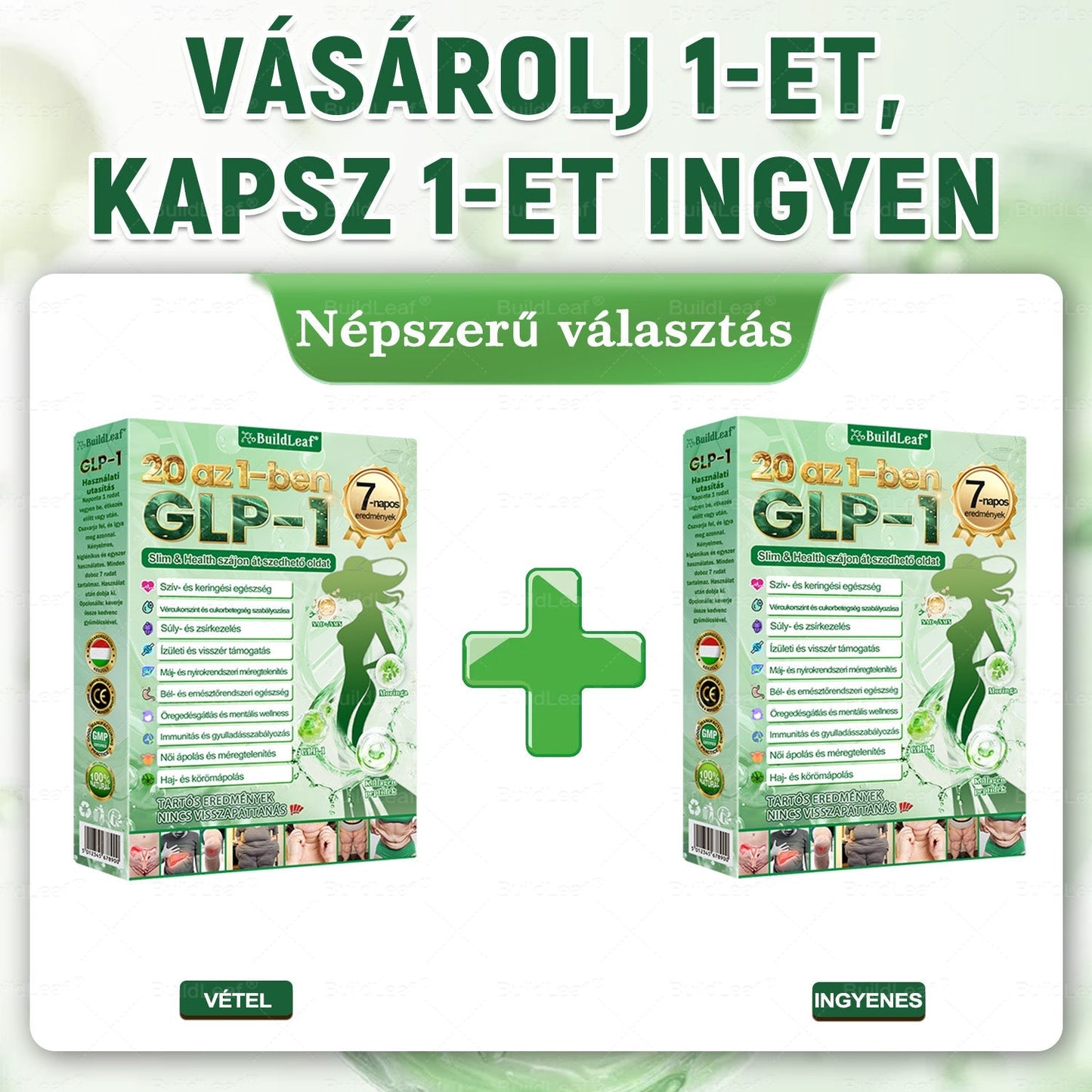 🍃Hivatalos áruház | BuildLeaf GLP-1 20 az 1-ben Karcsúsító és egészséges szájon át szedhető folyadék (naponta egyszer, 7 napon belül hat) ✅ Támogatja a testsúlyt és a nők egészségét, miközben feszesíti a bőrt és fokozza a vitalitást