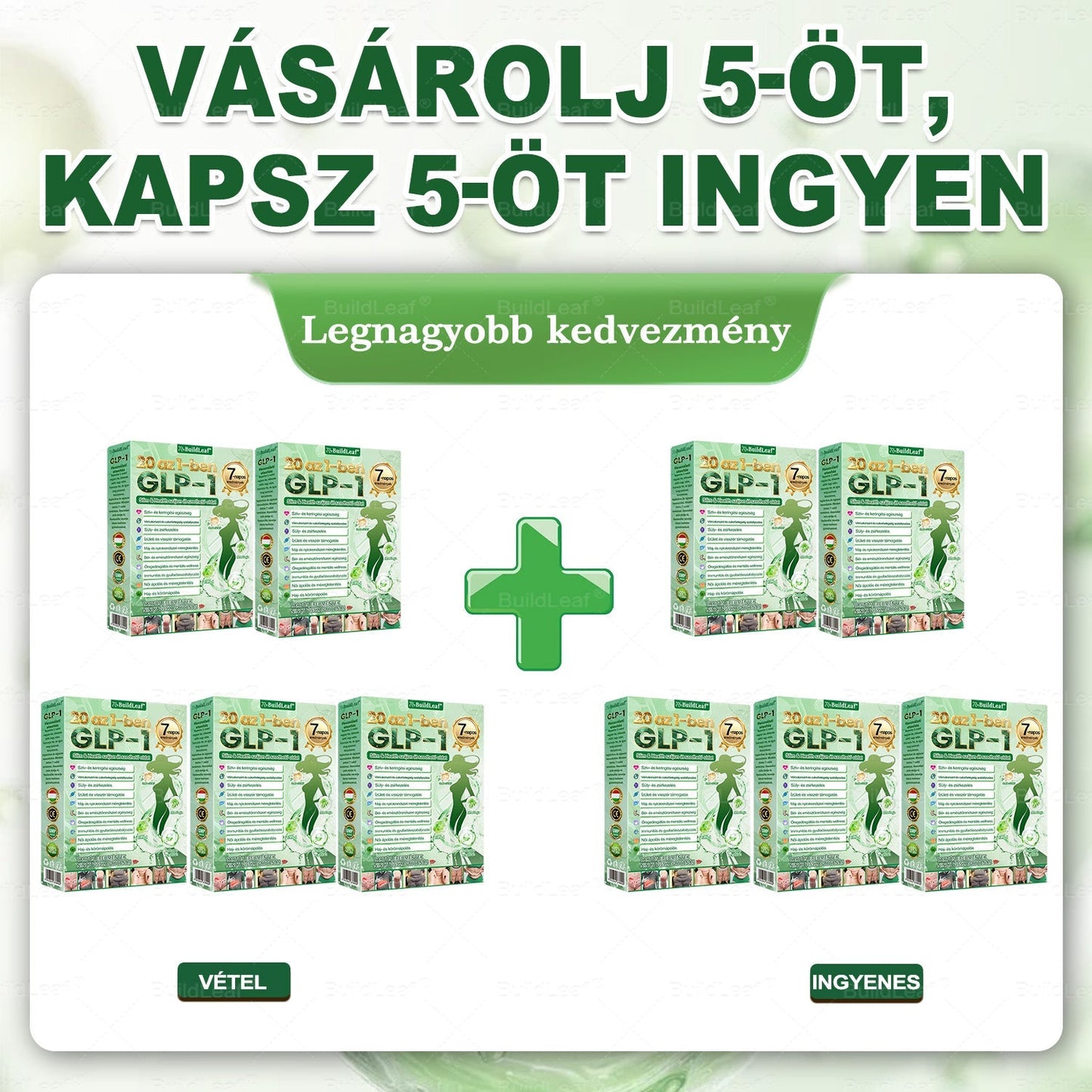 🍃Hivatalos áruház | BuildLeaf GLP-1 20 az 1-ben Karcsúsító és egészséges szájon át szedhető folyadék (naponta egyszer, 7 napon belül hat) ✅ Támogatja a testsúlyt és a nők egészségét, miközben feszesíti a bőrt és fokozza a vitalitást